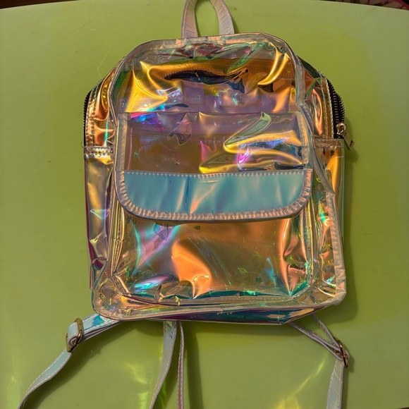 Handbags - Holographic Clear Mini Backpack